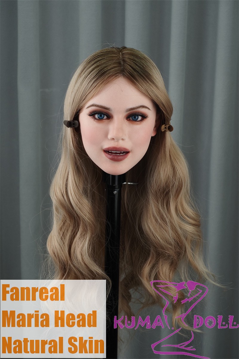 [China In-Stock] Fanreal Maria Head with Implanted Eyebrow Eyelash With Long Hair