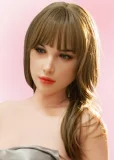 Real Girl 141cm A-Cup Moa Head Full Silicone Doll Adult Love Doll in Pink Strawberry Swimsuit