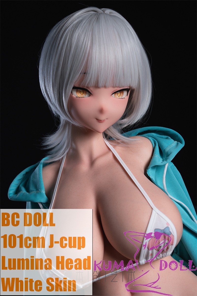 BC Doll 101cm J-cup O Series Lumina Head Full Silicone Love Torso Doll Cartoon White Swimsuit