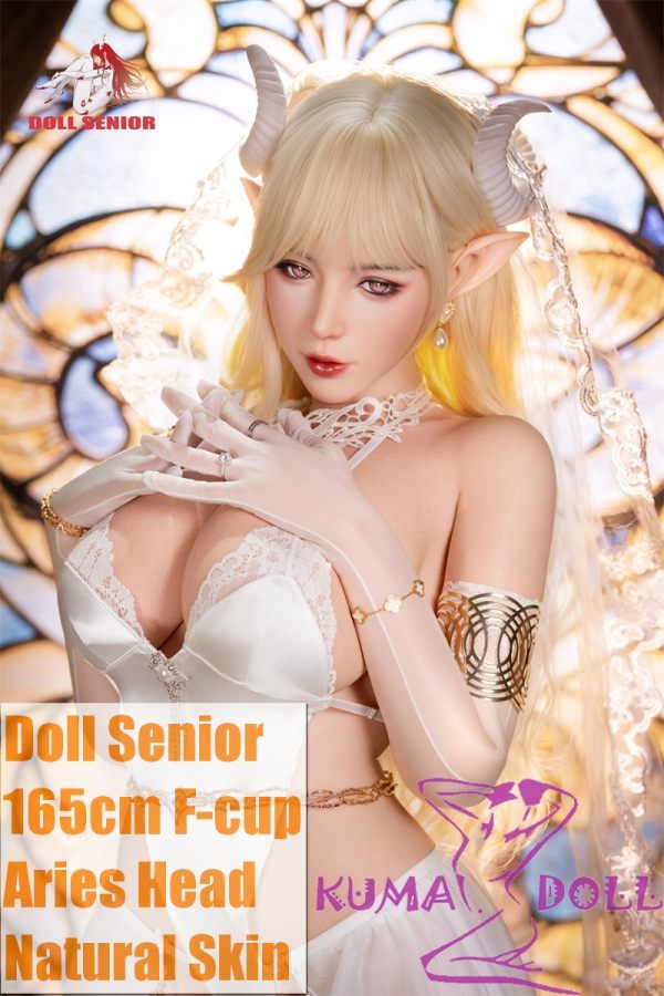 Doll Senior 165cm F-Cup Aries Head Full Silicone Sex Doll Zodiac Series White Lace Armor