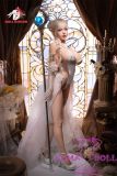 Doll Senior 165cm F-Cup Aries Head Full Silicone Sex Doll Zodiac Series White Lace Armor