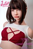J-cute Doll 153cm B-cup AGE01 Head AIO Full Silicone Love Doll in White Dress