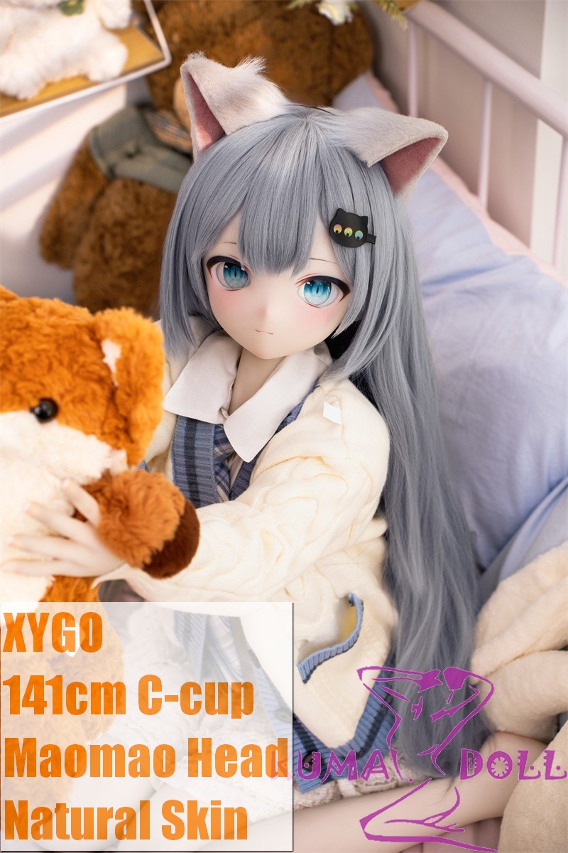 XYGO 141cm C-cup Maomao Silicone Head + TPE Body Anime Doll Pink Cat Girl