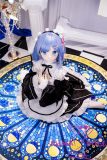 anime doll sitting pose Rem cosplay