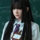Firefly Diary 151cm A-cup Nanako Head Full Silicone Sex Doll With Body Make-up White Shirt