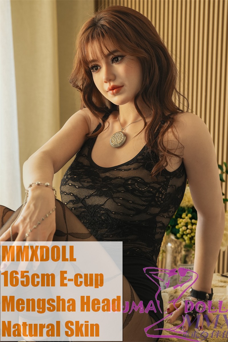 MMXDOLL 165cm E-cup Mengsha Head Full Silicone Sex Doll Black Lace Lingerie