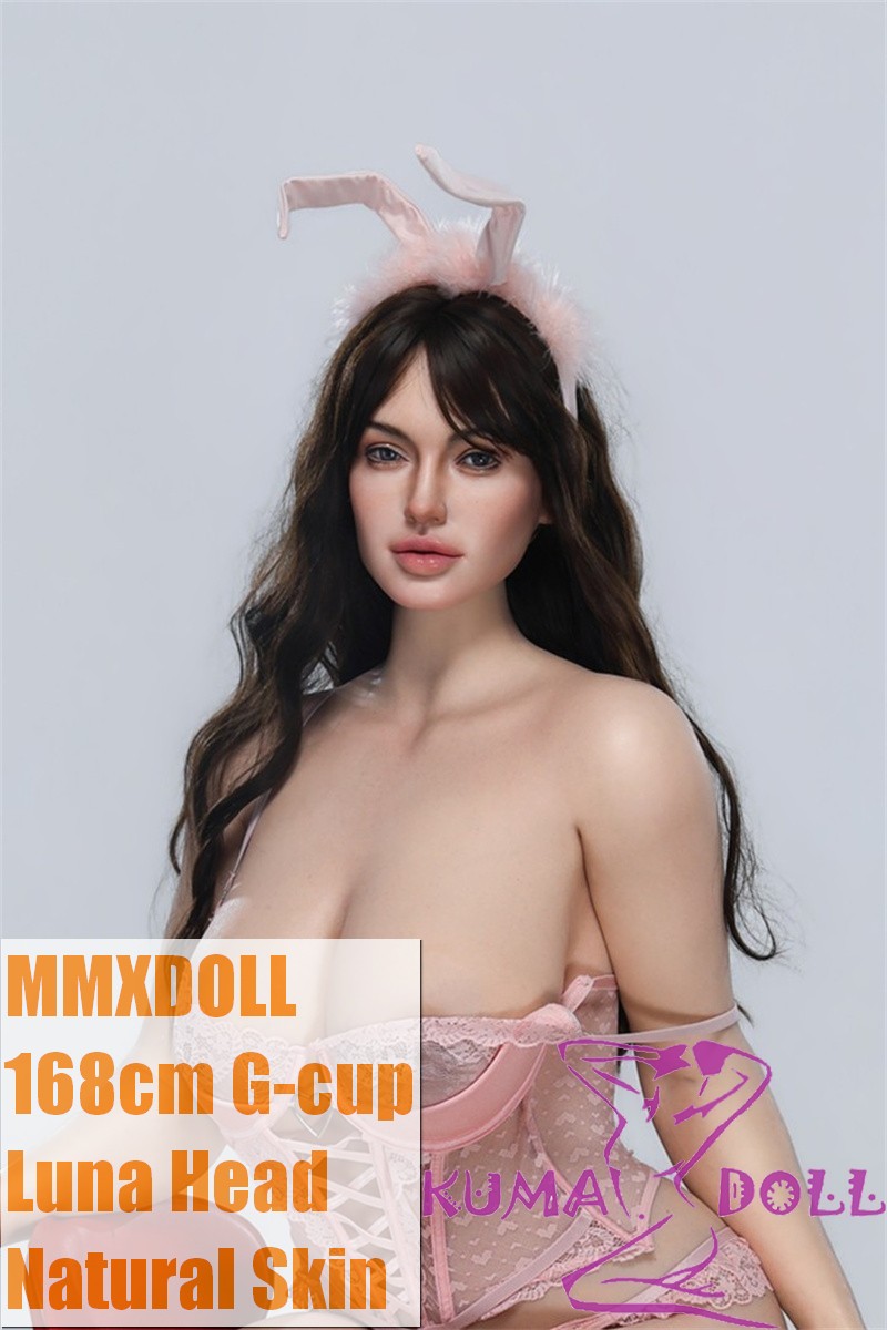 MMXDOLL 168cm G-cup Luna Head Full Silicone Sex Doll Pink Bunny Outfit