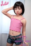 J-cute Doll 128cm A-cup AGB35 Head Sex Doll Full Silicone Material in Pink Outfit