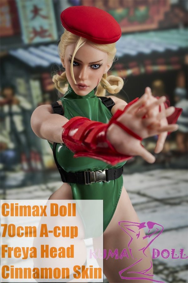 Climax Doll CLM 70cm A-Cup Freya Head Full Silicone Sex Doll in Military Outfit Red Beret
