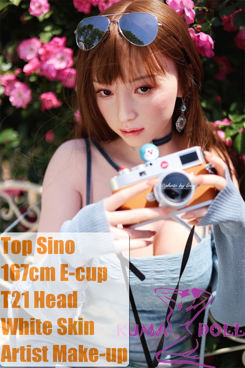 【Artist Makeup 】Top Sino Love Doll 167cm E-cup T21 Head Artist Makeup Head RRS+ Makeup Selectable Blue Dress