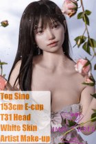 Top Sino Love Doll 153cm E-cup Mihuan T31 Head  Artist Make-up Pink Dress