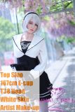 Top Sino 167cm E-cup silicone love doll T38 head 2B cosplay outfit outdoor scene