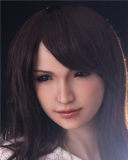 Sanhui Doll 146cm G-cup #44 AIO Seamless Neck Silicone Sex Doll Real Skin Texture Red Dress