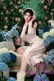 TOP-CYDOLL 167cm D-Cup Una Head Full Silicone Doll in White Floral Dress