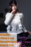 MMXDOLL 156cm E-cup Mengting head full silicone sex doll wearing off-shoulder top