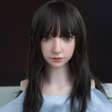 Firefly Diary 160cm G-cup Qiandao Head Full Silicone Sex Doll With Body Make-up in Black Coat