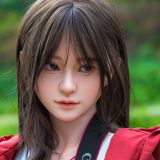 Firefly Diary 160cm G-cup Qiandao Head Full Silicone Sex Doll With Body Make-up in Black Coat