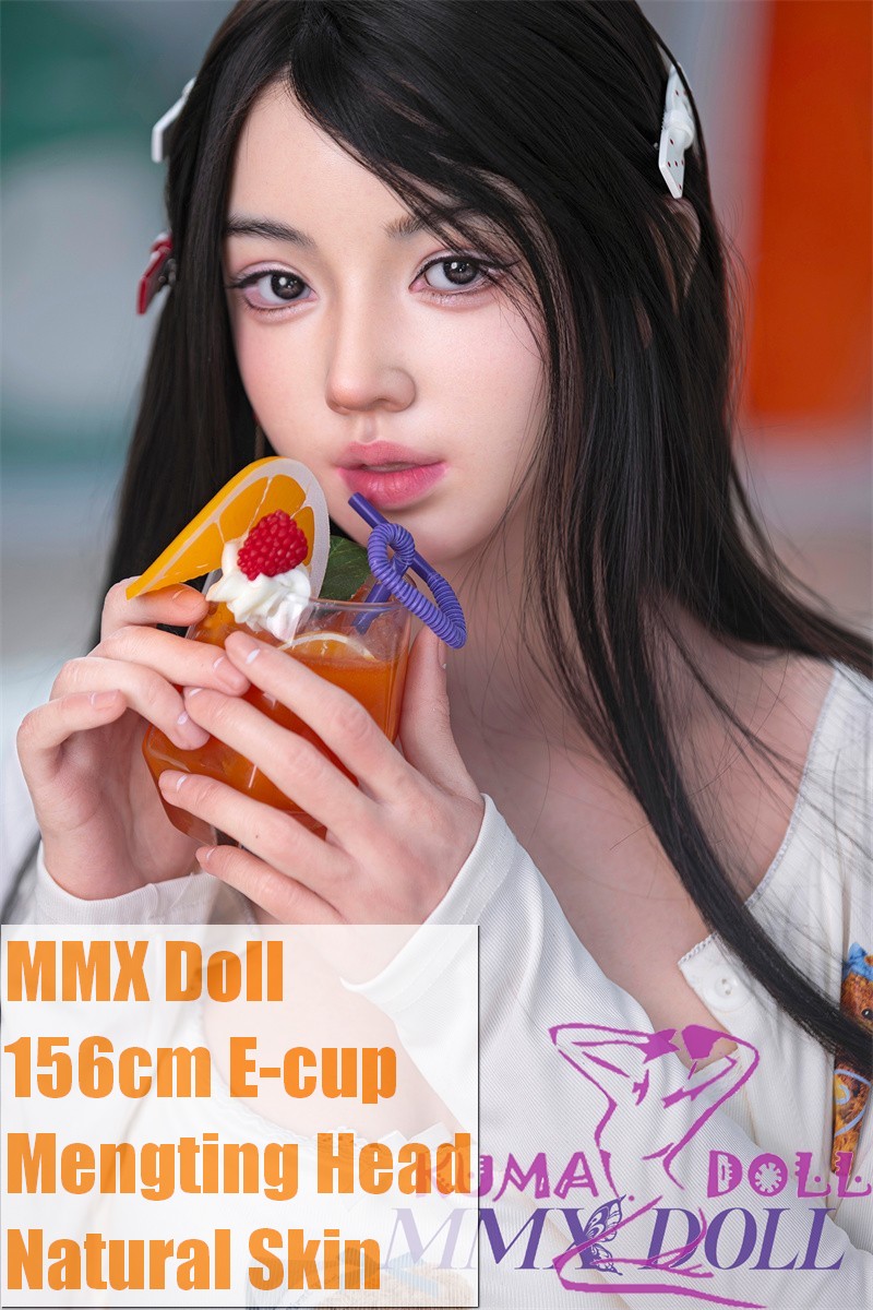 MMXDOLL 156cm E-cup Mengting Head Full Silicone Sex Doll Real Skin Texture in Shoulder Beige Outfit