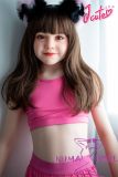 J-cute doll 137cm A-cup GB28 head sex doll full silicone material in Pink Sports Outfit