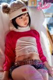 J-cute Doll 128cm A-cup AGB08 Head Sex Doll Full Silicone Material in Pink White Top