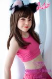 A-cup small silicone doll standing pose