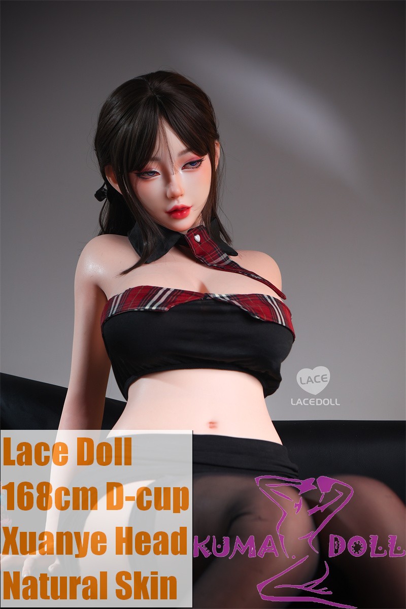 LACE DOLL 168cm D-cup Xuanye Head Sex Doll Silicone Head Body Material Customizable in Plaid Outfit