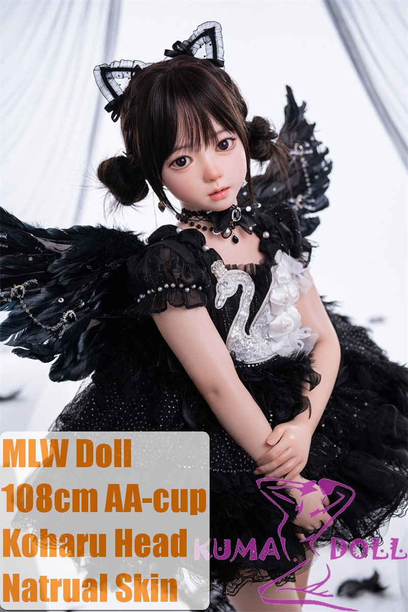MLW Doll Full Silicone Sex Doll 108cm AA-cup Koharu Head in Black Ballet Outfit