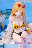 MW Girl Anime Sex Doll 138cm X19 Silicone Head in Yellow Bikini