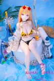 MW Girl Anime Sex Doll 138cm X19 Silicone Head in Yellow Bikini