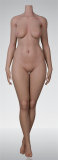 TOP-CYDOLL 157cm D-Cup Liang Head Full Silicone Doll in Black White Dress