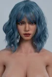 TOP-CYDOLL 168cm F-Cup Bingbing Head Full Silicone Doll in Blue Sweater