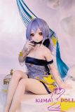 XYGO 141cm C-cup Xiaoxing Silicone Head + TPE Body Anime Doll Purple Hair