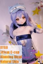 XYGO 141cm C-cup Xiaoxing Silicone Head + TPE Body Anime Doll Purple Hair