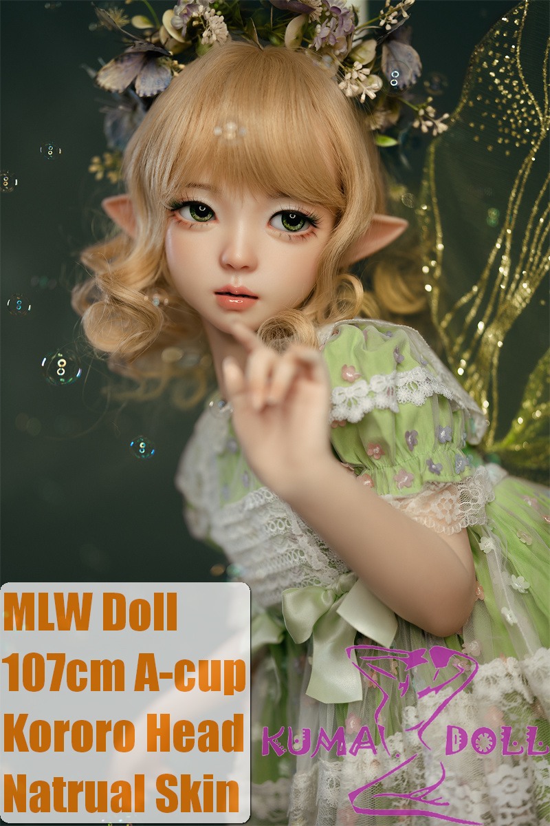 MLW Doll 107cm Full Silicone Elf Sex Doll A-Cup Kokoro Head Fantasy Green Dress Elf Doll