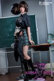 realistic doll wearing school uniform