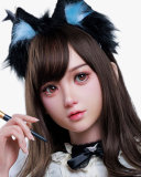 Strawberry Garden 159cm C-cup Mengyin Makeup ① Head Full Silicone Doll Cat Ear Cute Girl