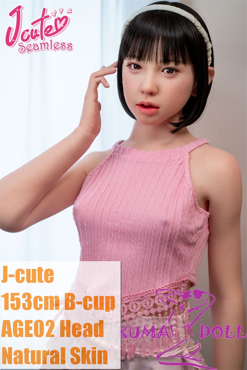 J-cute Doll 153cm B-cup AGE02 Head AIO Full Silicone Love Doll in Pink Sweater