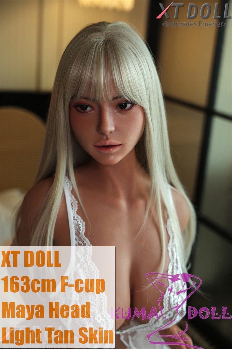 XTDOLL 163cm F-cup Maya Head Super Reduce Wight Full Silicone Doll Life-size Real Love Doll White Lace Lingerie
