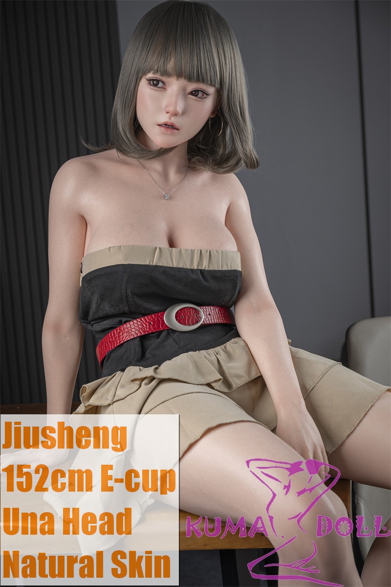 Jiusheng Doll Full Silicone Sex Doll 152cm E-cup Una Head in Strapless Dress