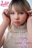 J-cute Doll 153cm B-cup AGE02 Head AIO Full Silicone Love Doll in White Sweater Dress