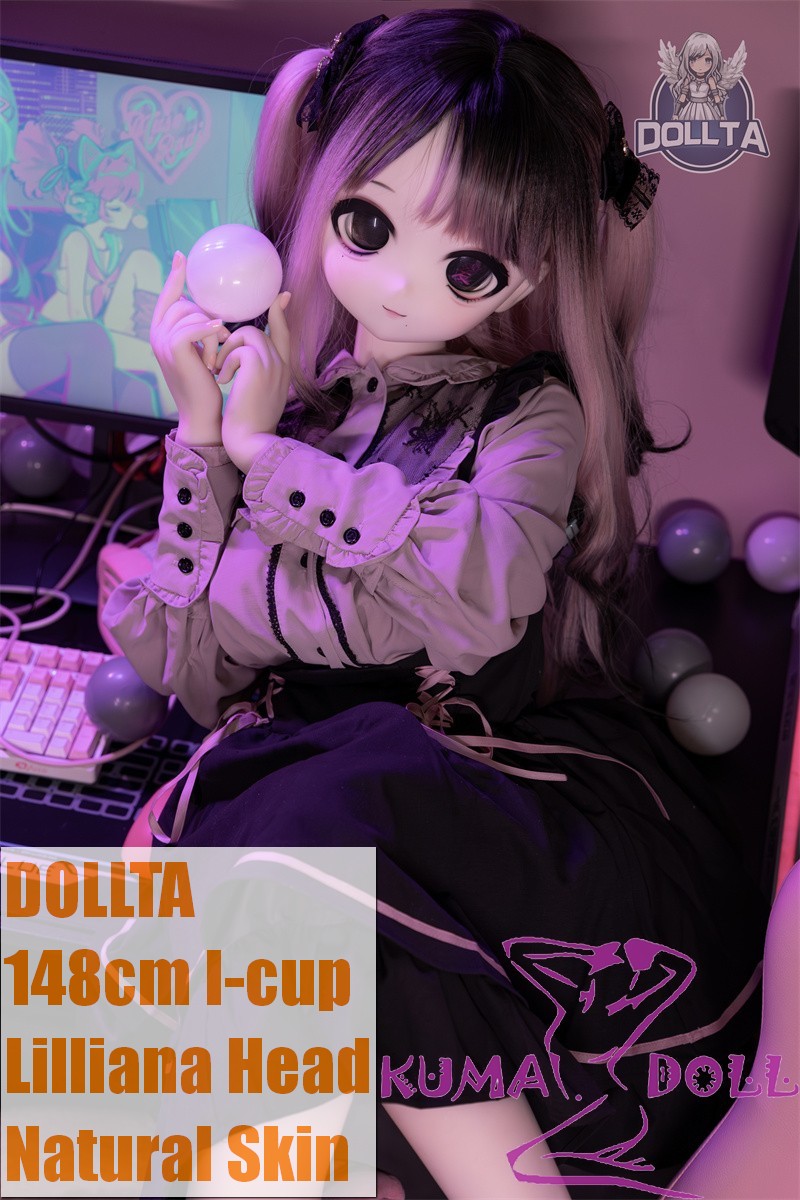 DOLLTA 148cm I-cup Lilliana Head Anime Sex Doll Full Silicone Doll White Shirt Girl