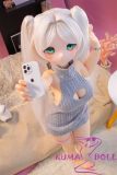 silver hair anime doll portrait