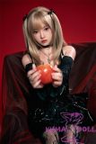Miyo Head full silicone doll wearing black gothic fashion