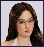 MMXDOLL 164cm D-cup Mengbei Head Full Silicone Sex Doll Black Tight Dress