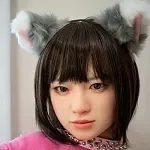 J-cute Doll Full Silicone Love Doll 149cm/4ft9 A-cup with Silicone Head AGD02 in Striped Outfit