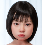 J-cute Doll Full Silicone Love Doll 149cm/4ft9 A-cup with Silicone Head AGD02 in Striped Outfit