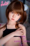 J-cute Doll 137cm A-cup AGB08 Head Sex Doll Full Silicone Material in Black Tank Top