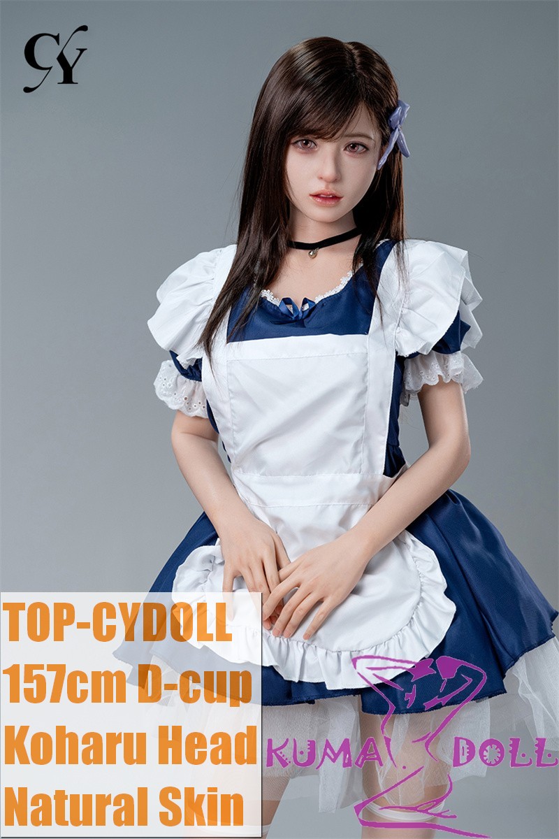 TOP-CYDOLL 157cm D-Cup Koharu Head Full Silicone Doll in Maid Outfit
