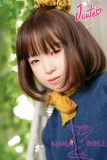 J-cute Doll Full Silicone Love Doll 149cm/4ft9 A-cup with Silicone Head AGD05 in Denim Outfit