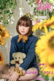 J-cute Doll Full Silicone Love Doll 149cm/4ft9 A-cup with Silicone Head AGD05 in Denim Outfit